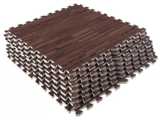8 dalles carrées de protection - 1 2 cm d'épaisseur - Coloris : Noir  Rouge  Gris  Bleu  Bois foncé  Bois clair  Gazon - Couleur