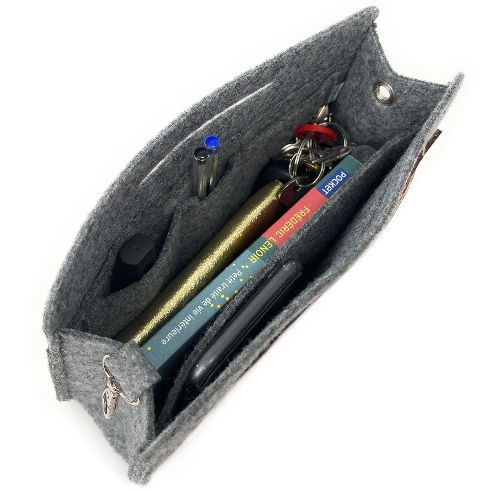 Accessoires femme | Organiseur en feutrine écologique imprimée FLORA