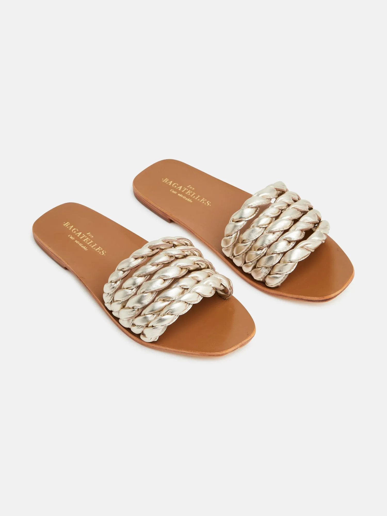 ADELINE Mule brillante en cuir