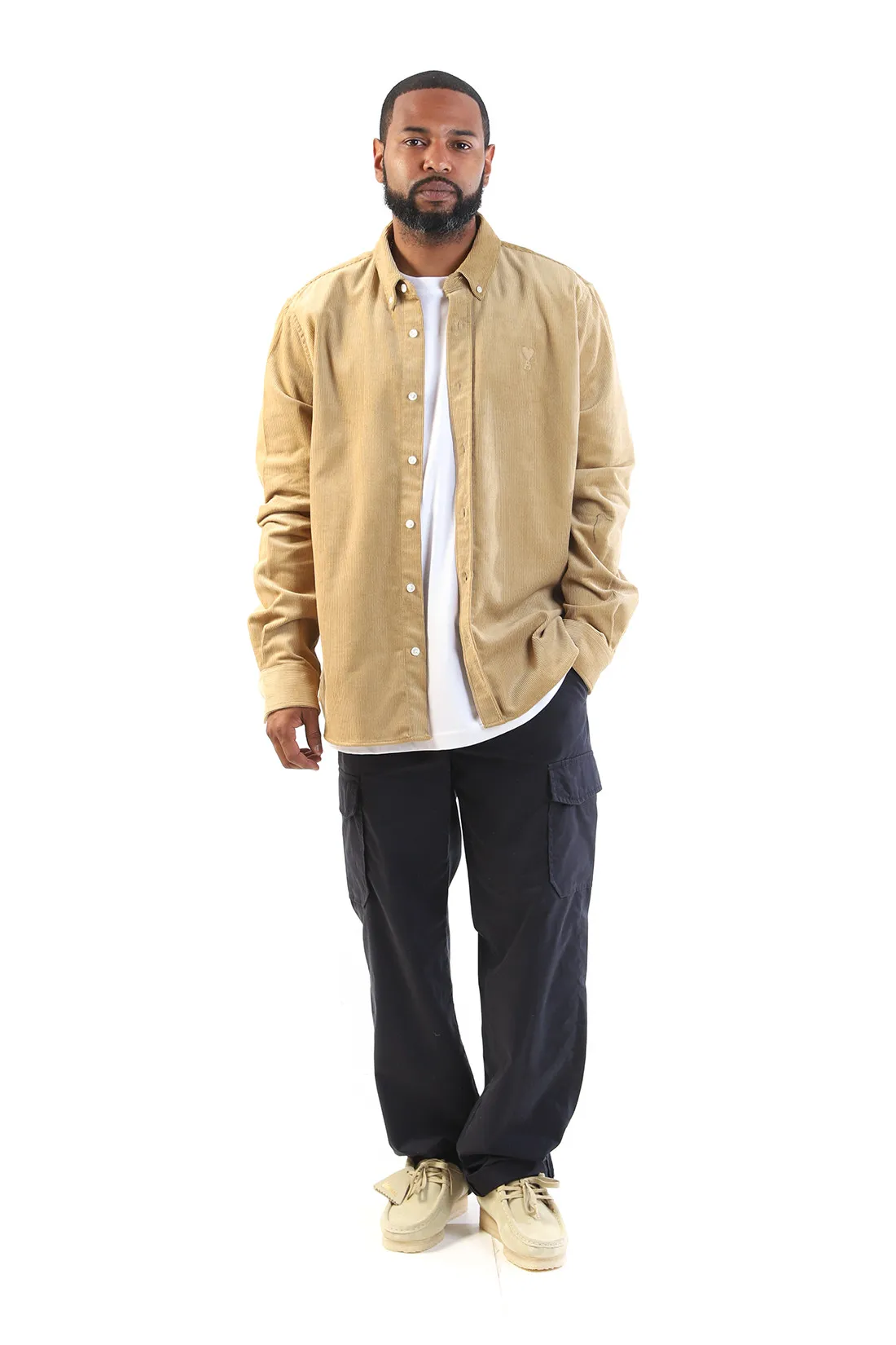 Ami Classic fit shirt Sand - GRADUATE STORE