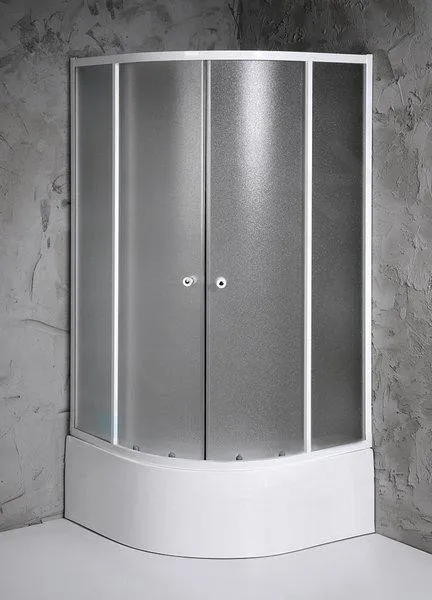 Aqualine Cabines de douche - Cabine de douche Arlen 90x90x150 cm, blanc/verre BRICK BTR903