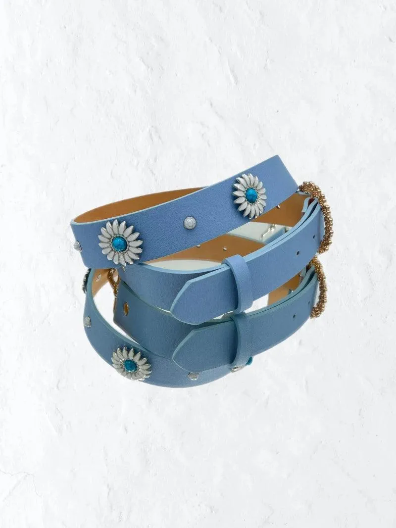 Bandoulière bleu ciel upcyclée - Hillside