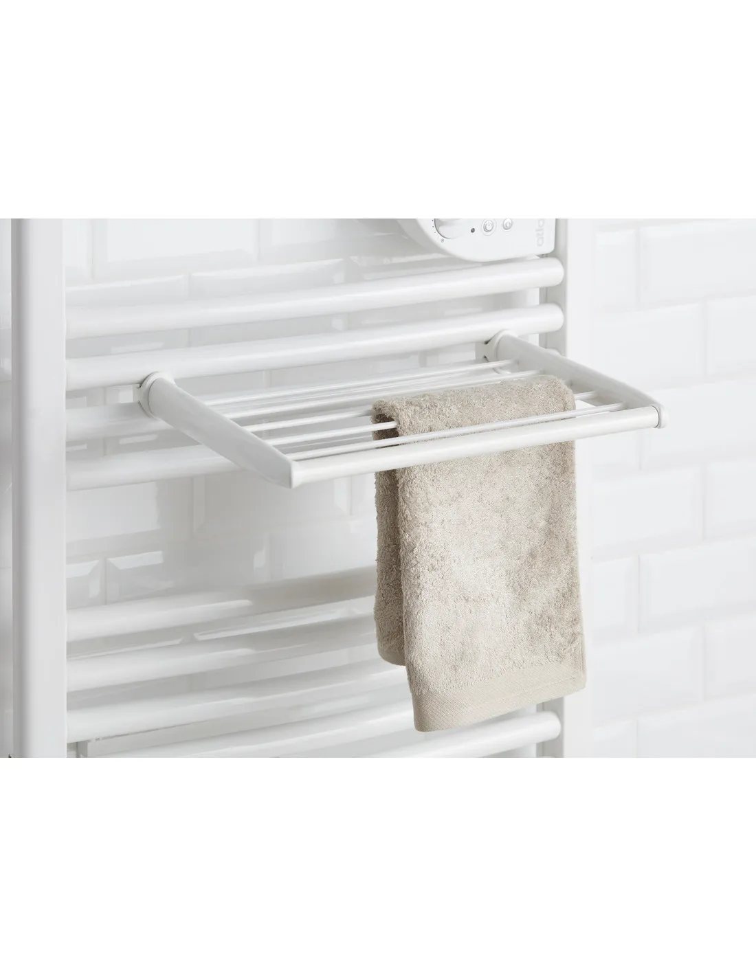 Barre sèche-linge blanc pour sèche-serviettes tubes ronds ATLANTIC 850221