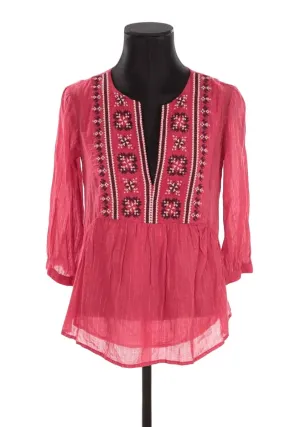 Blouse en coton Bash rouge. Matière principale coton. Taille 34.