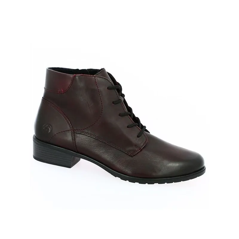 Boots lacets bordeaux Remonte Tiphaine