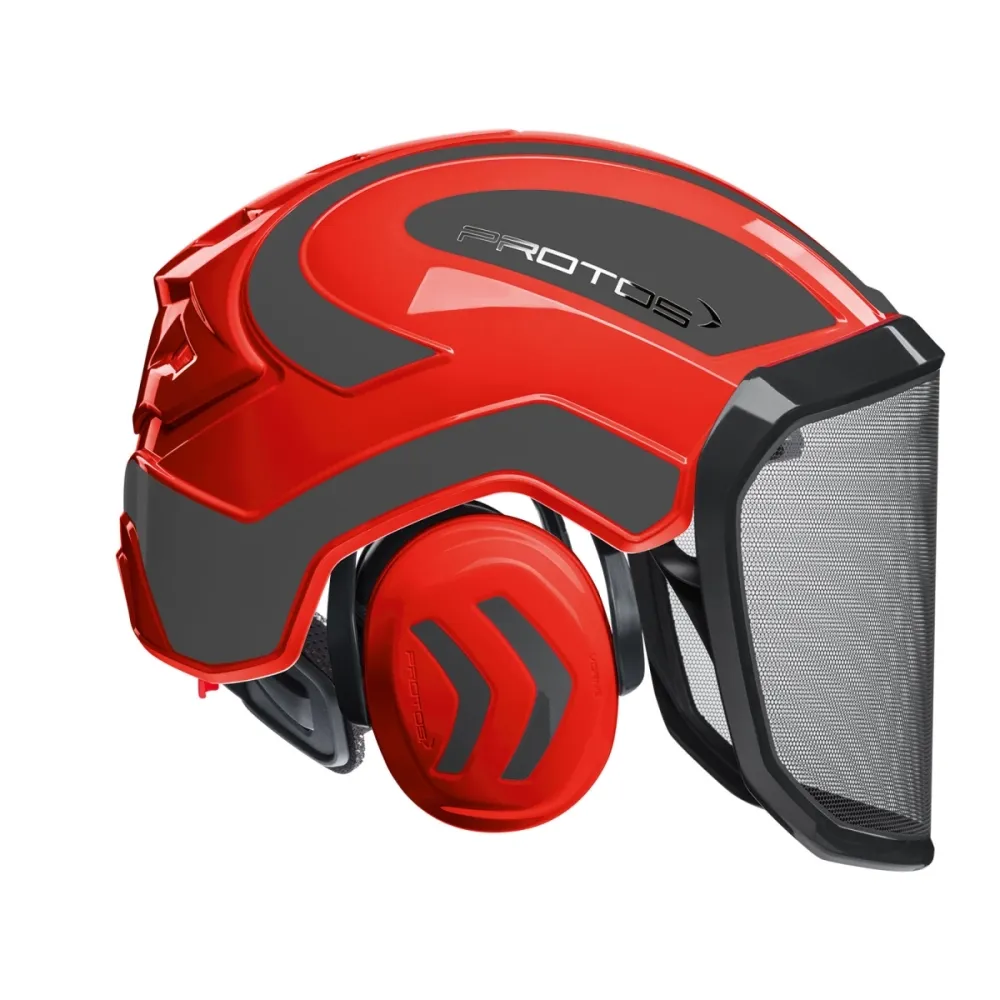 Casque Protos® Integral Forest Pfanner (rouge et gris)