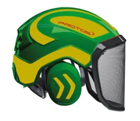 Casque Protos® Integral Forest Pfanner (vert et jaune fluo)