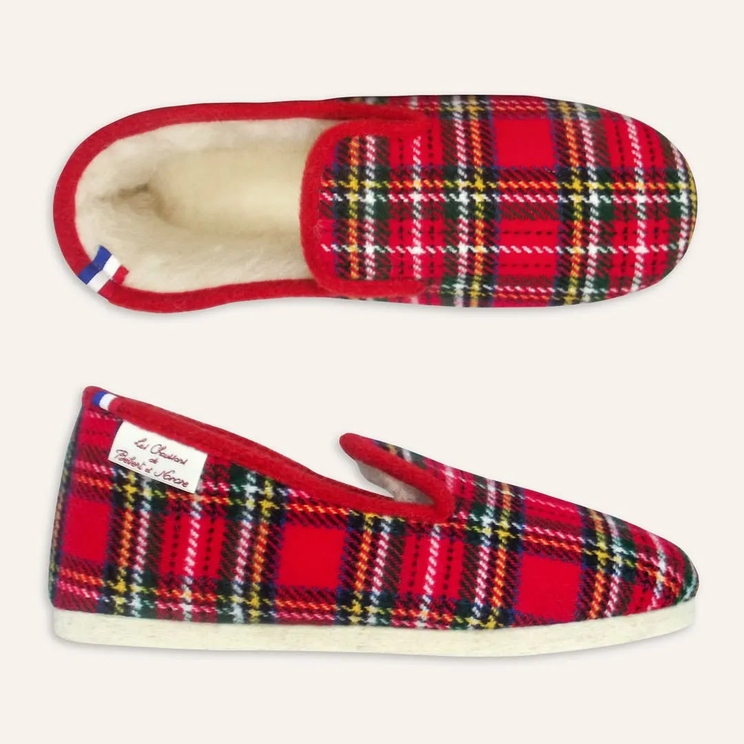 Charentaises motif écossais Gers - Les Chaussons de Bébert et Nonore - Marques de France