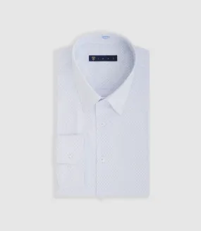 Chemise imprimée micro motifs bleu ciel Massy