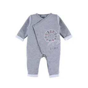 Combinaison lion en sweatolodoux gris 1 mois