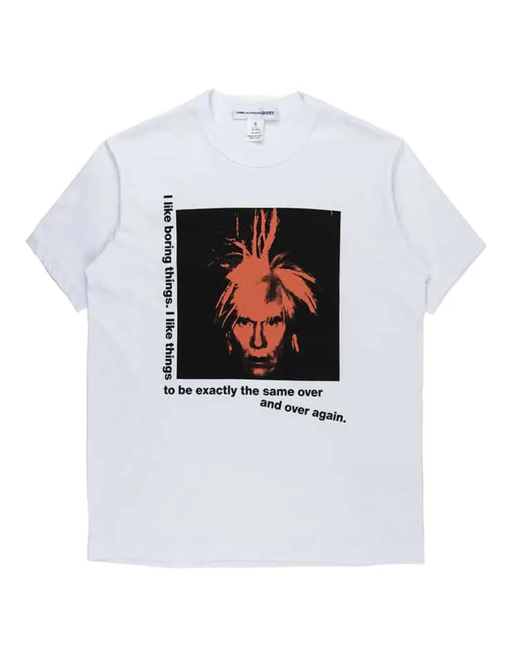 Comme des Garçons Shirt Andy Warhol T-shirt MC Blanc