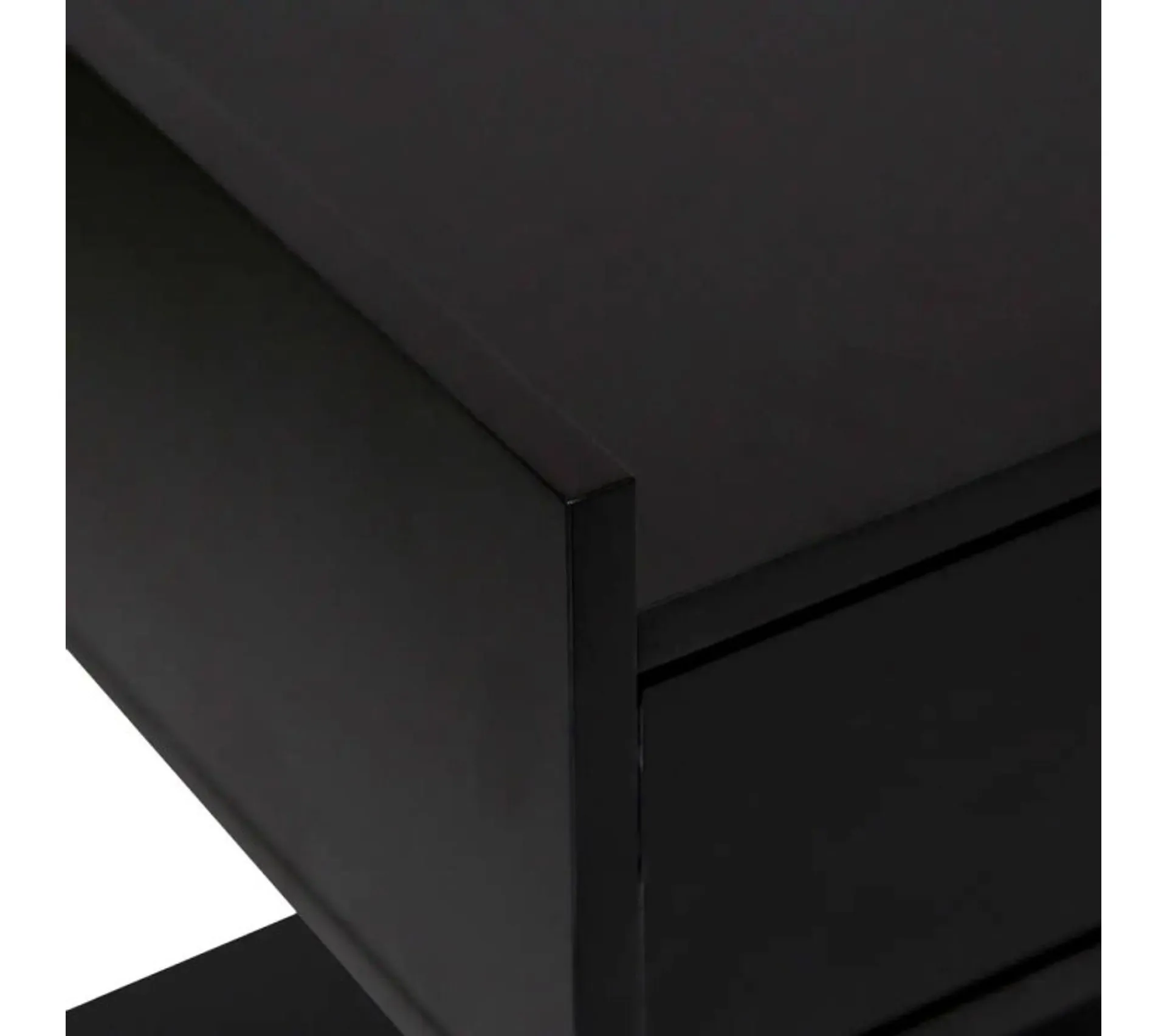 Commode 3 Tiroirs Design "tedy" 80cm Noir
