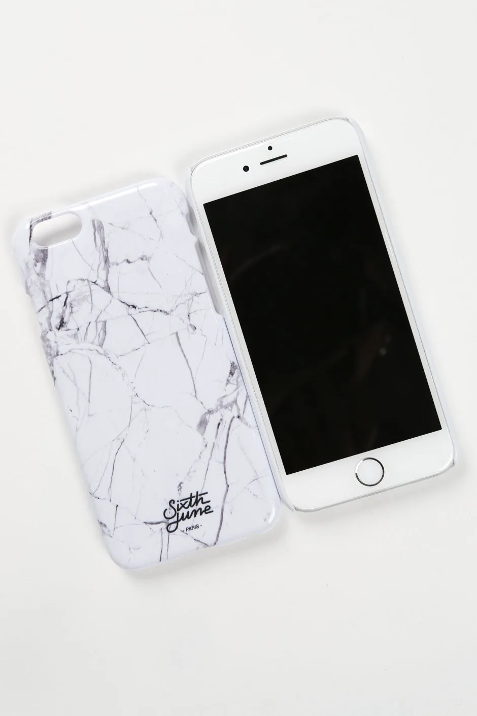 Coque iPhone 6 marbre blanc 1428A