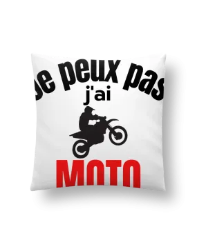 Coussin Je peux pas,j'ai moto par Anastasia