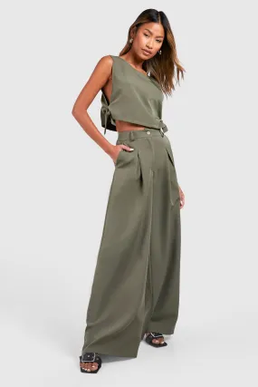 Crop top de tailleur noué