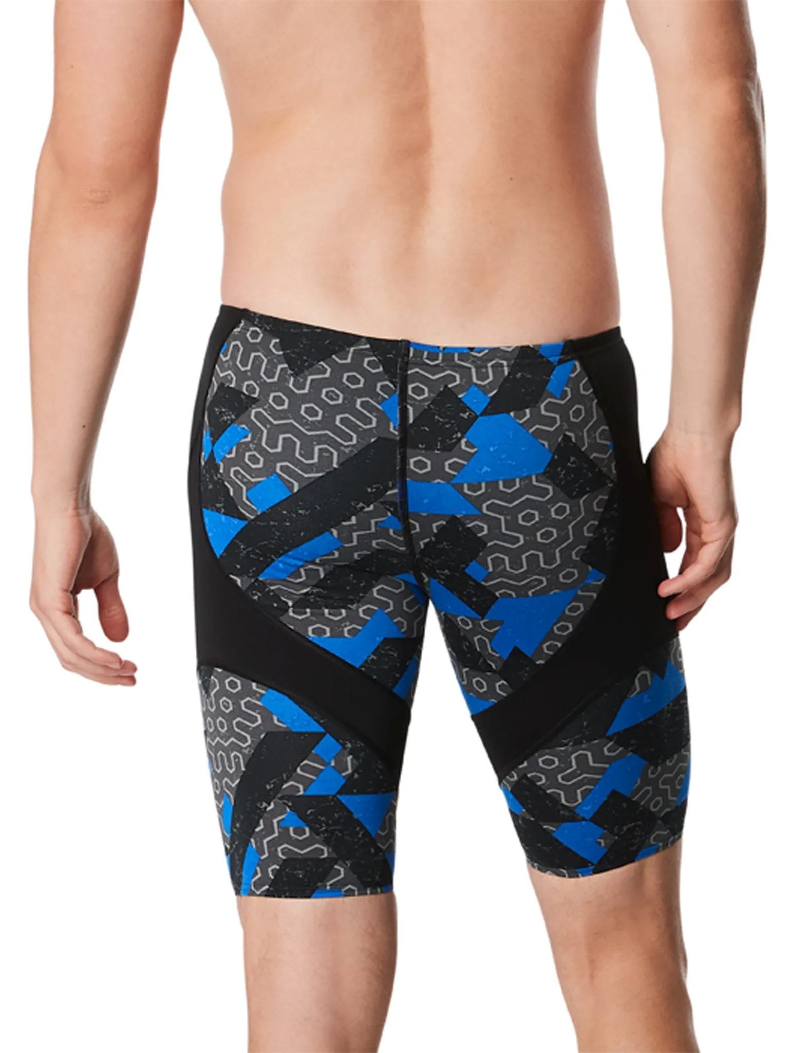 Cuissard de natation Ruse Blocks pour hommes - Noir/Bleu