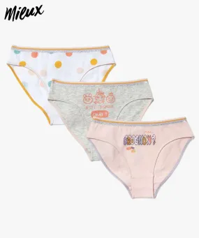culotte fille avec motifs (lot de 3) multicolore sous-vetements