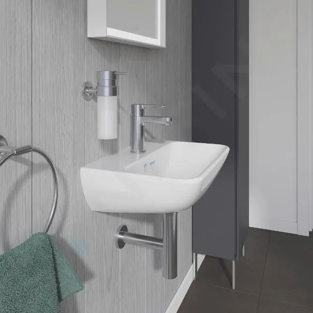 Duravit ME by Starck - Lave-mains 45x32 cm, avec 1 trou et trop-plein, avec WonderGliss, blanc 07194500001
