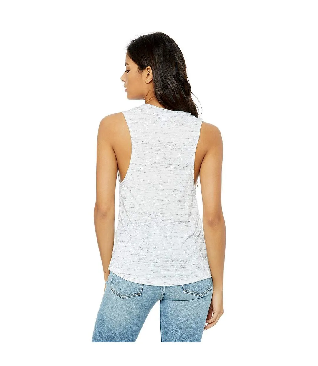 Débardeur muscle femme blanc marbré Bella + Canvas