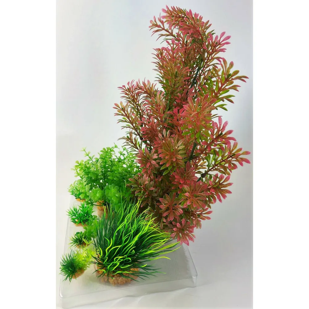Déco plantkit idro n°1. Plantes artificielles. 7 pieces. h 36 cm. Décorat
