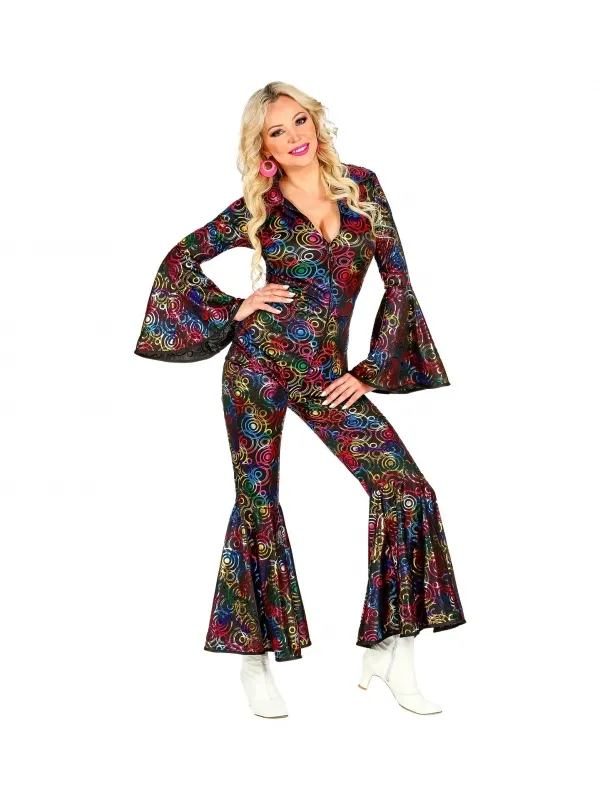 Déguisement Disco femme (combinaison multicolore)