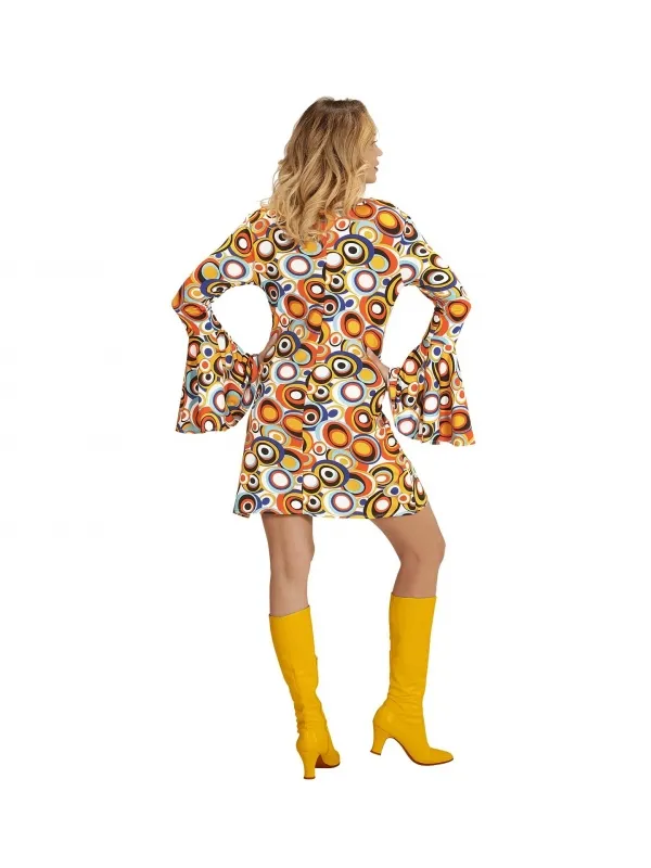 Déguisement disco femme multicolore (robe bubbles multicolore)