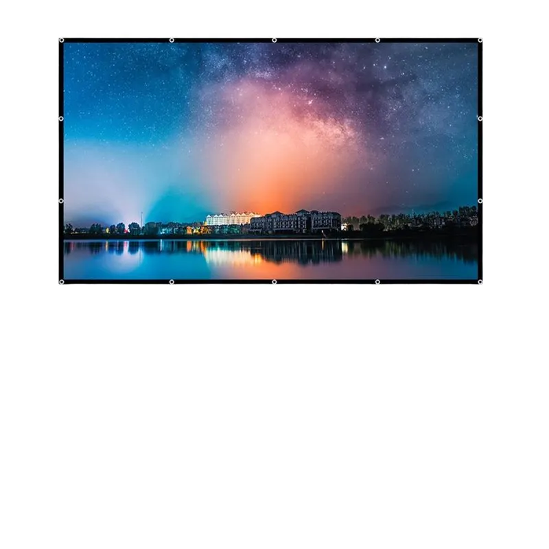 Écran Projection Pliable 100" Polyester Durable Anti-Plis