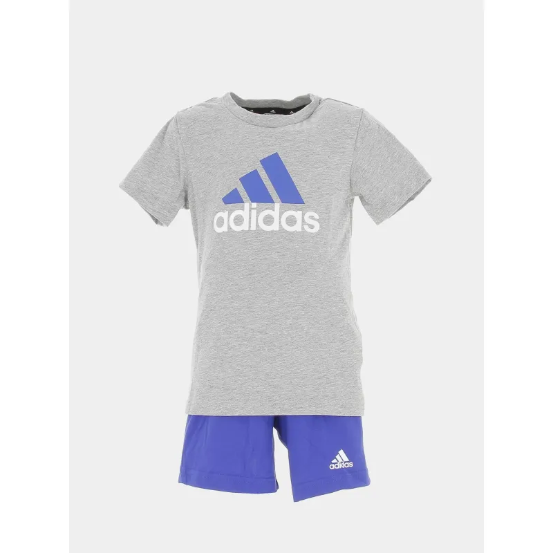 Ensemble lk 3 stripes co rouge et noir enfant - Adidas | wimod