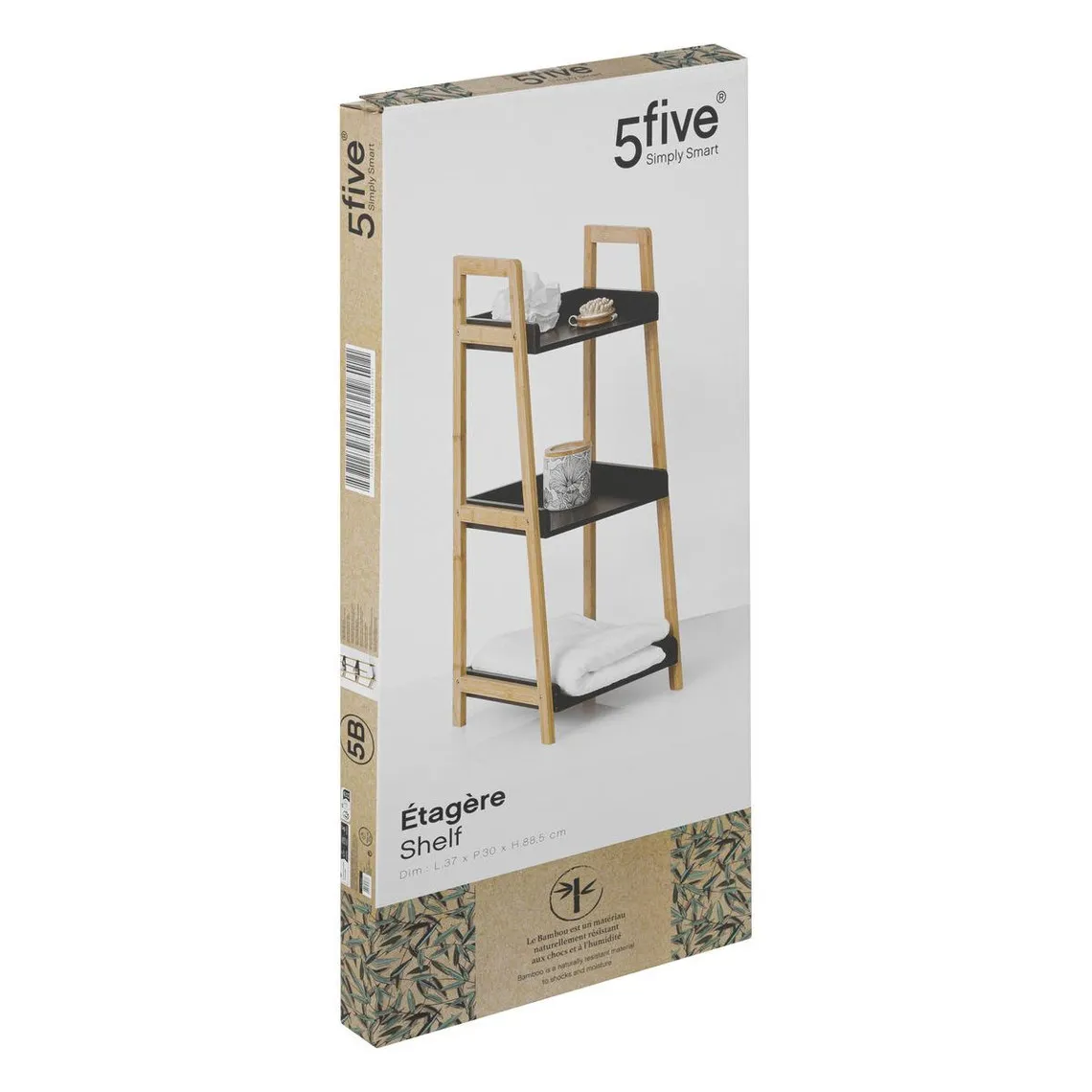 Etagère inclus à 3 niveaux Natureo noir | 3 Suisses