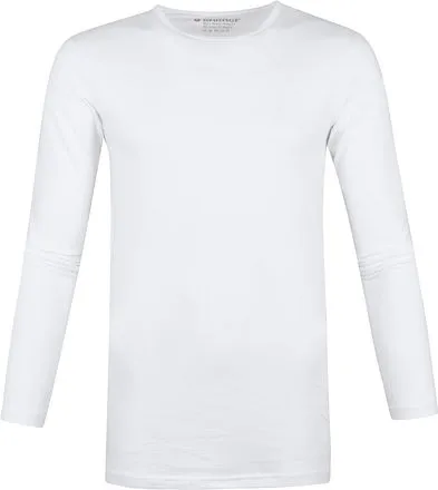 Garage T-Shirt Simple Manches Longues Stretch Blanc 0208-930