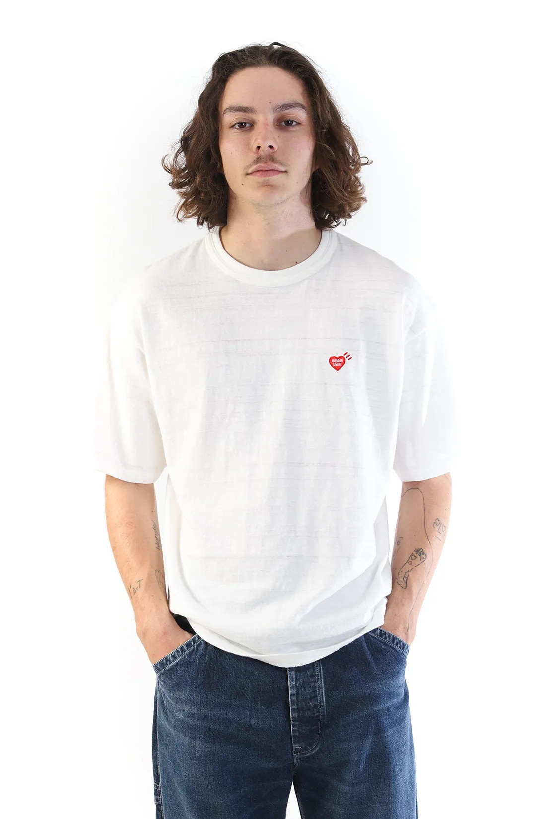 Human made Heart badge tee hm28cs030 White - GRADUATE STORE