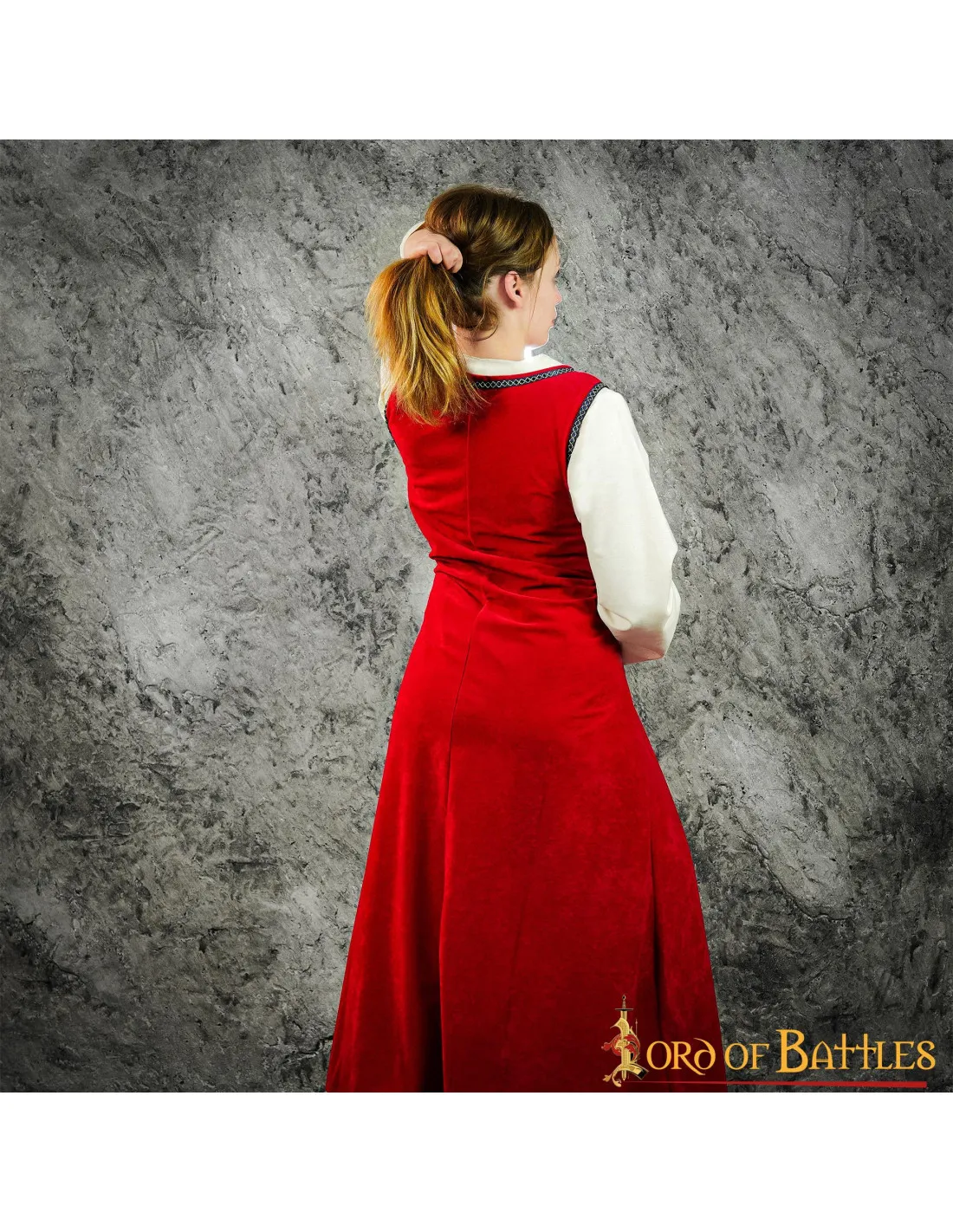 Julietta médiévale Brial en rouge ⚔️ Boutique Épées