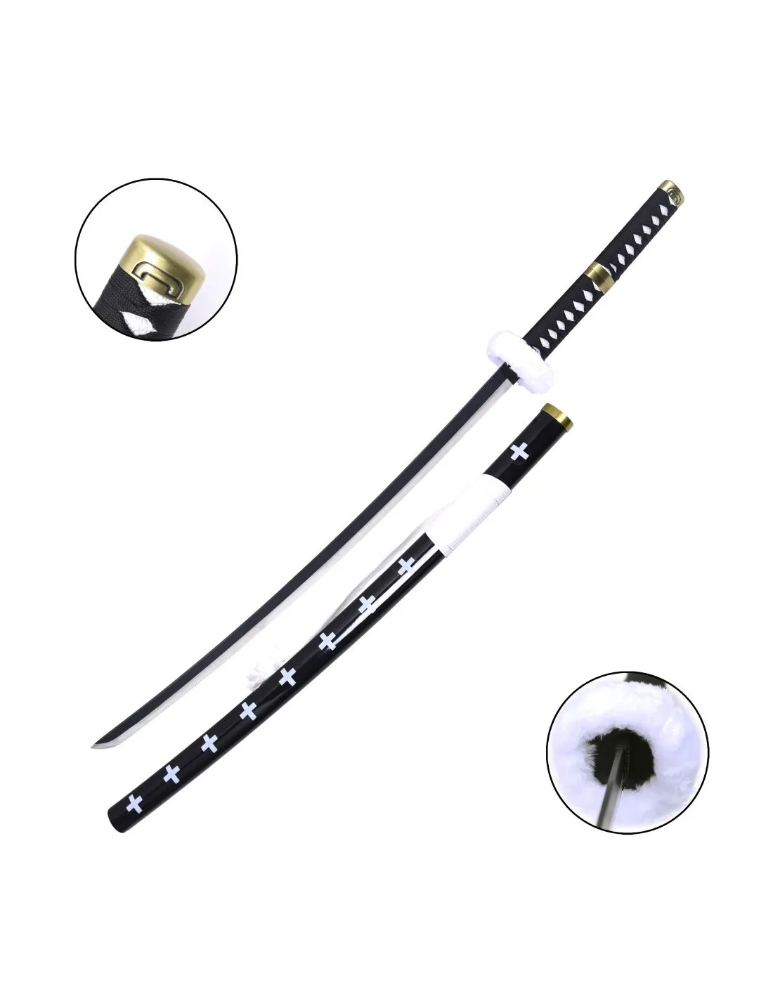Katana décoratif noir Trafalgar Law de One Piece (103 cm.) ⚔️ Boutique Épées