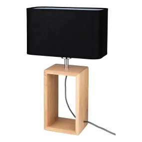 Lampe à poser Cadre 1xE27 Max.25W Chêne huilé/Noir | 3 Suisses
