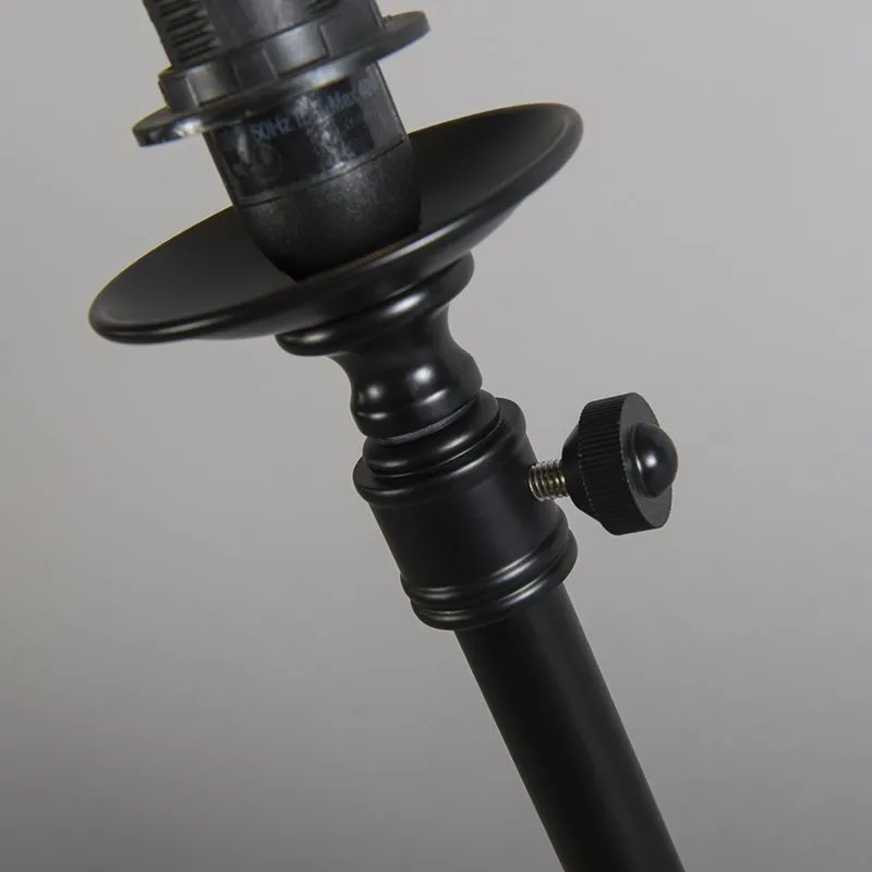 Lampe de table classique noir réglable sans abat-jour - Accia