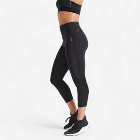 Legging taille haute Fitness court et gainant Noir