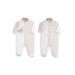 Lot 2 Pyjamas Bébés Prématurés - Naissance  - 1 Mois  │Rose