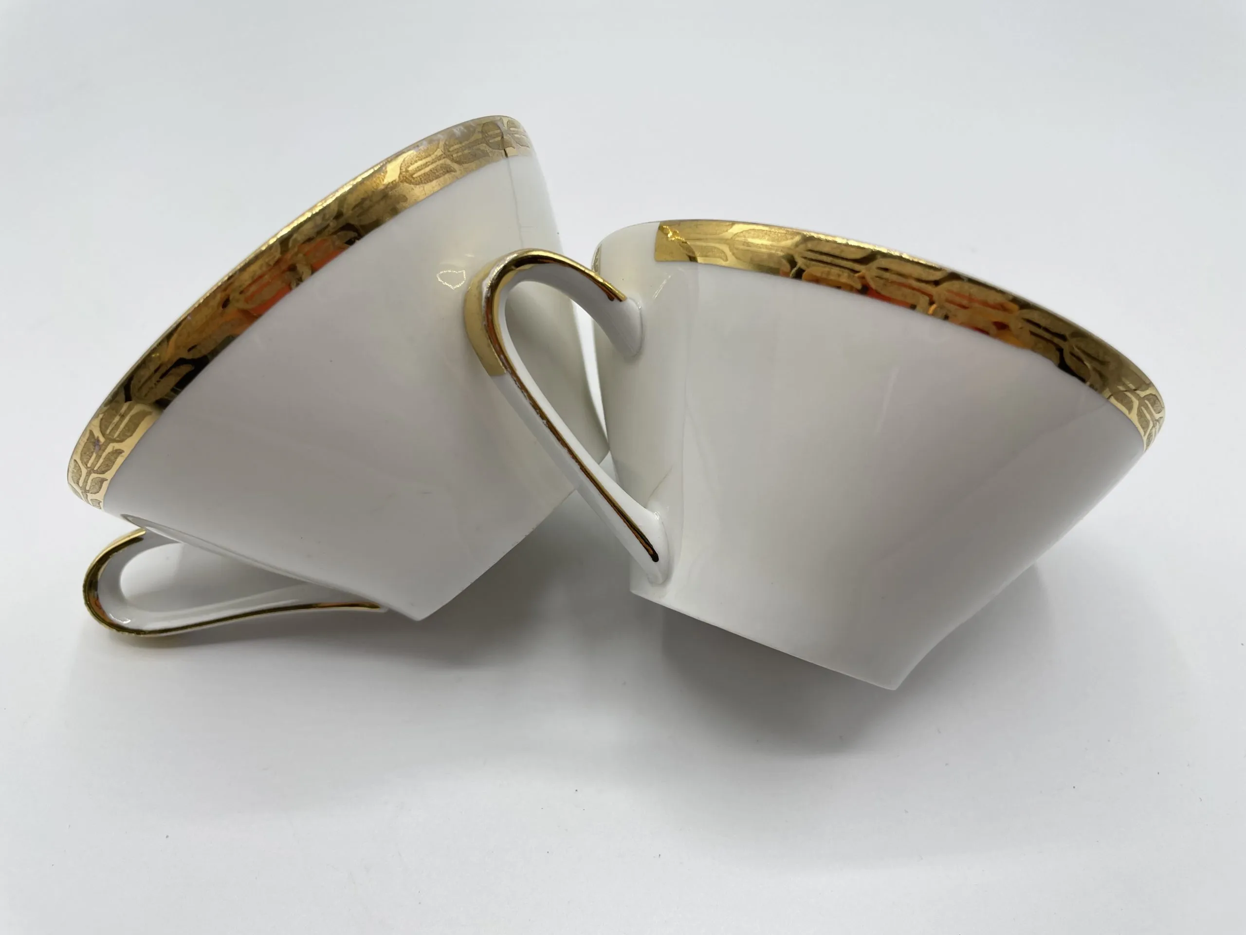 Lot de 2 tasses à café en porcelaine Baviere - Ressourcerie Histoires Sans Fin