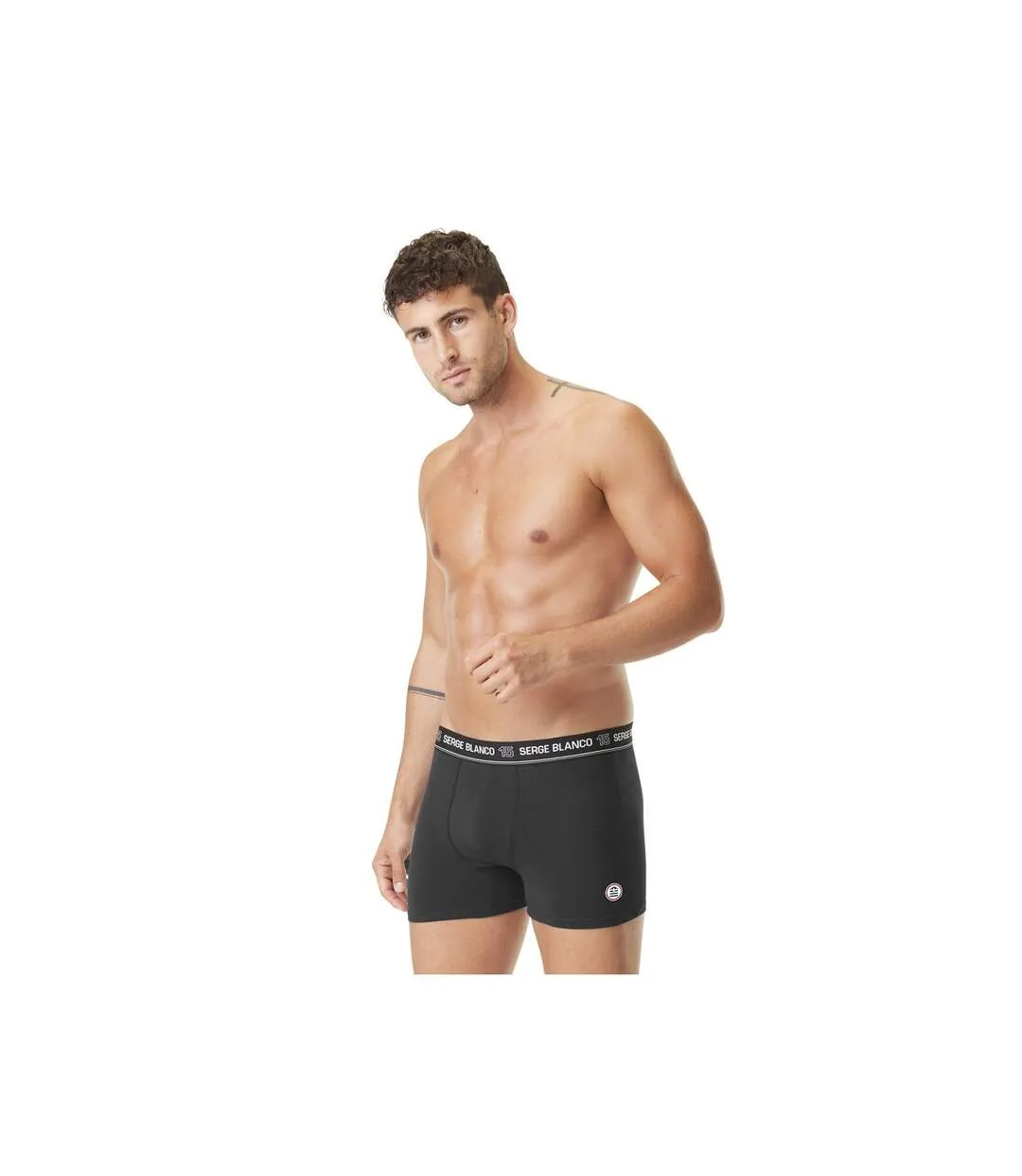 Lot de 4 Boxers coton homme uni Serge Blanco