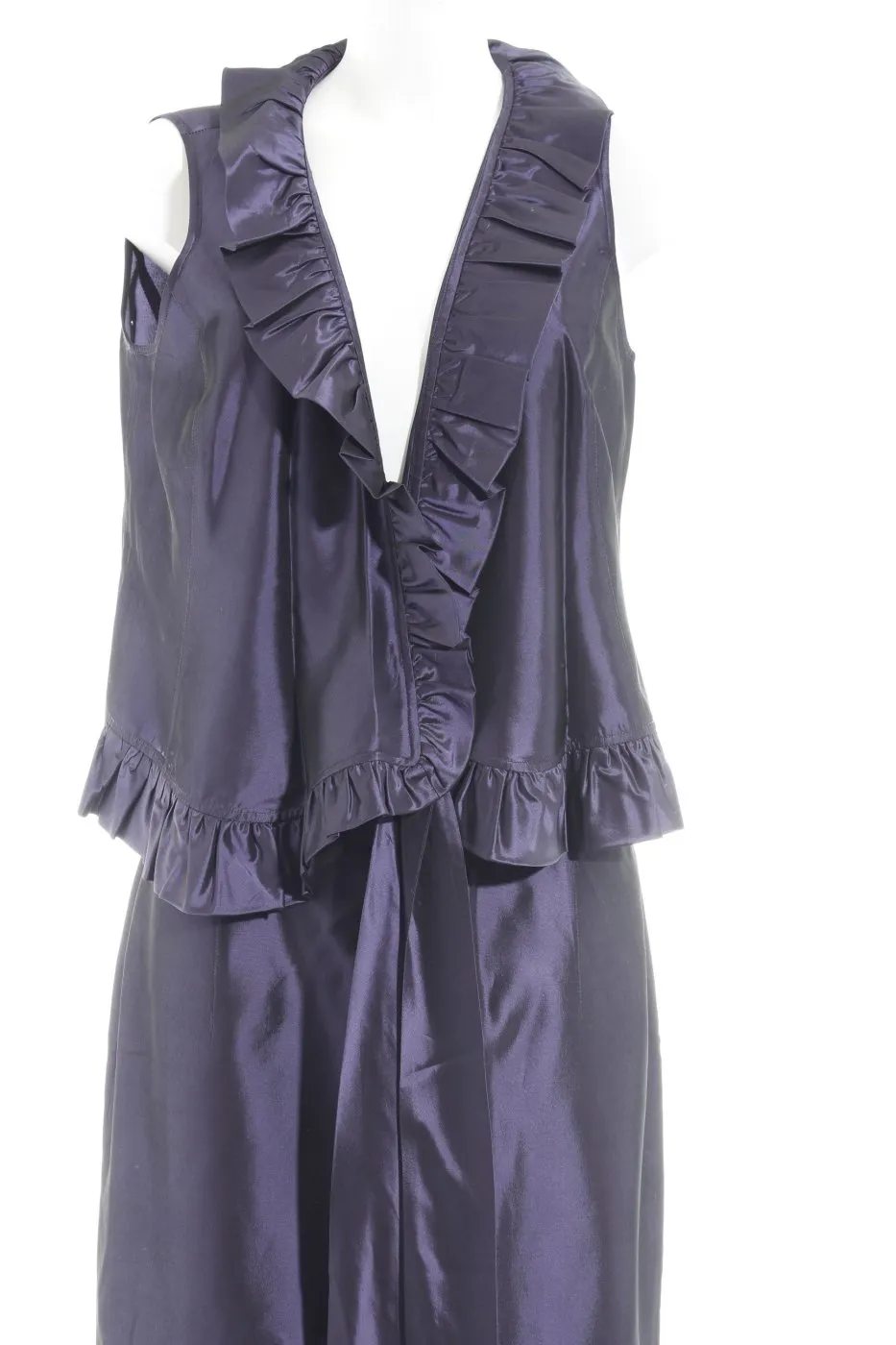 Luis Civit Barcelona Tailleur violet foncé élégant