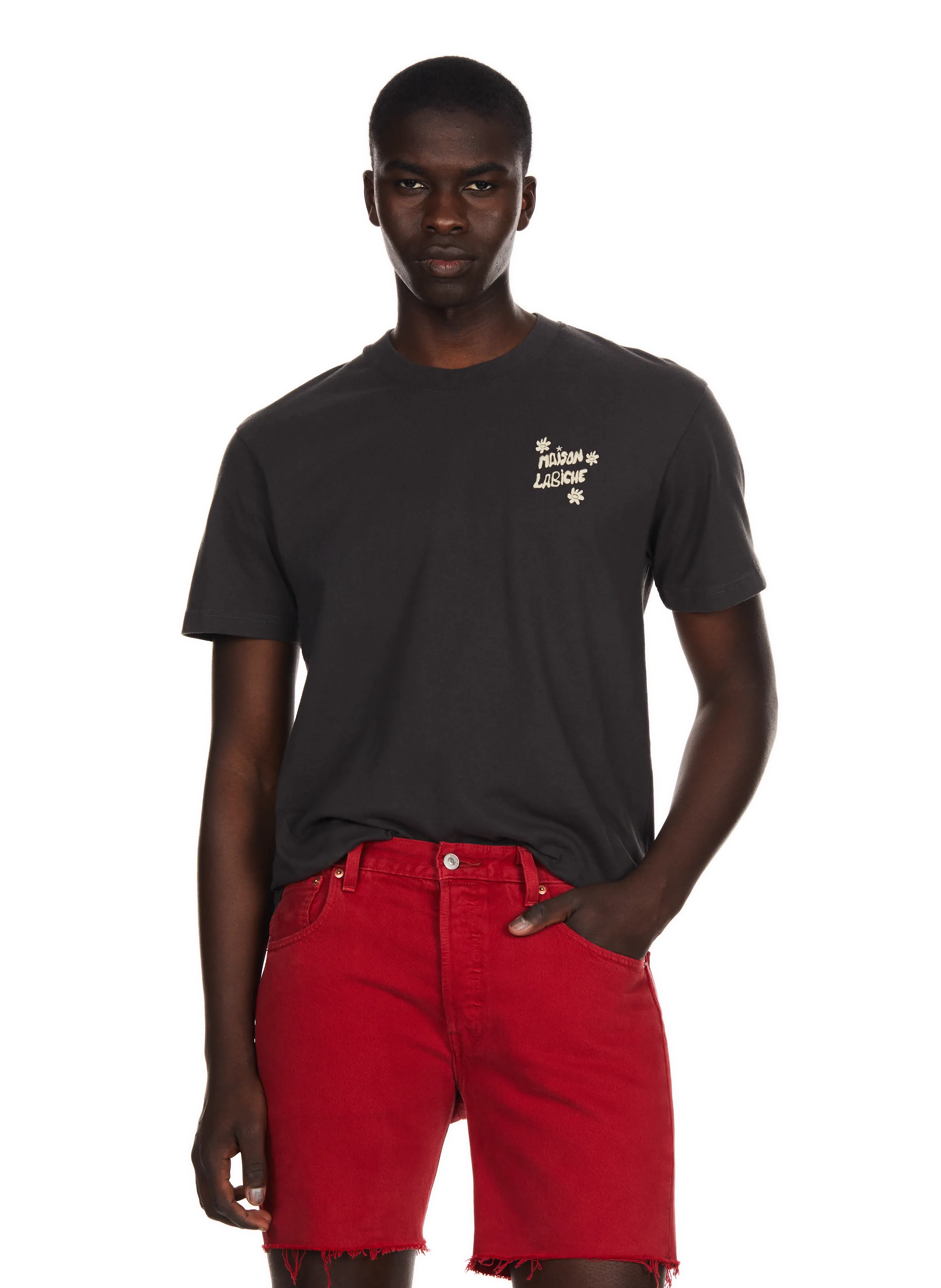 MAISON LABICHE  T-shirt Oversized Patureau Flower en coton - Gris