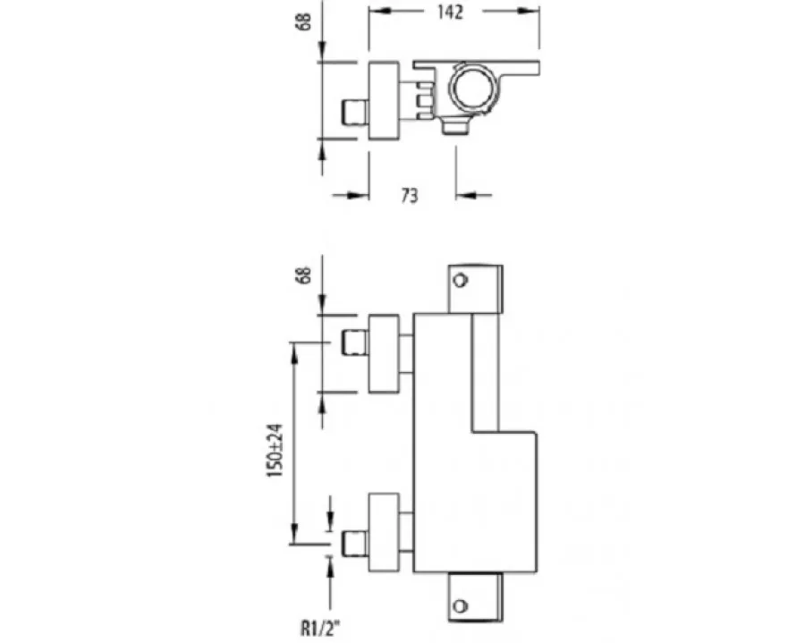 Mitigeur thermostatique Bain-Douche chromé TERMOAROLA - RAMON SOLER