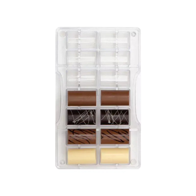 Moule à chocolats en polycarbonate x 14 cavités Cylindre SC