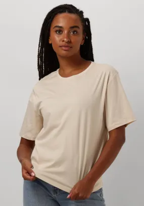 msch copenhagen t-shirt mschmelea icon tee en beige