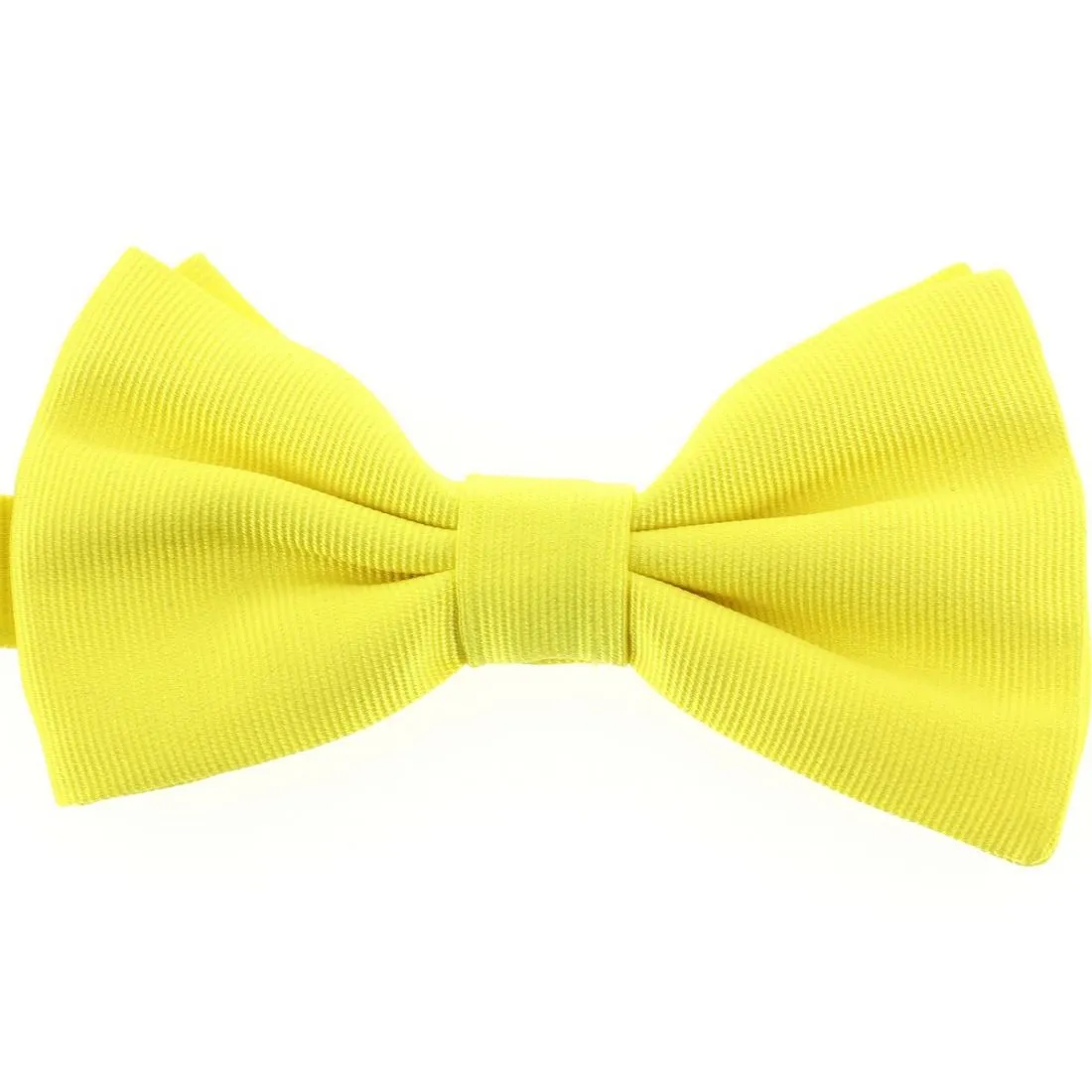 Noeud papillon soie italienne, jaune Citron