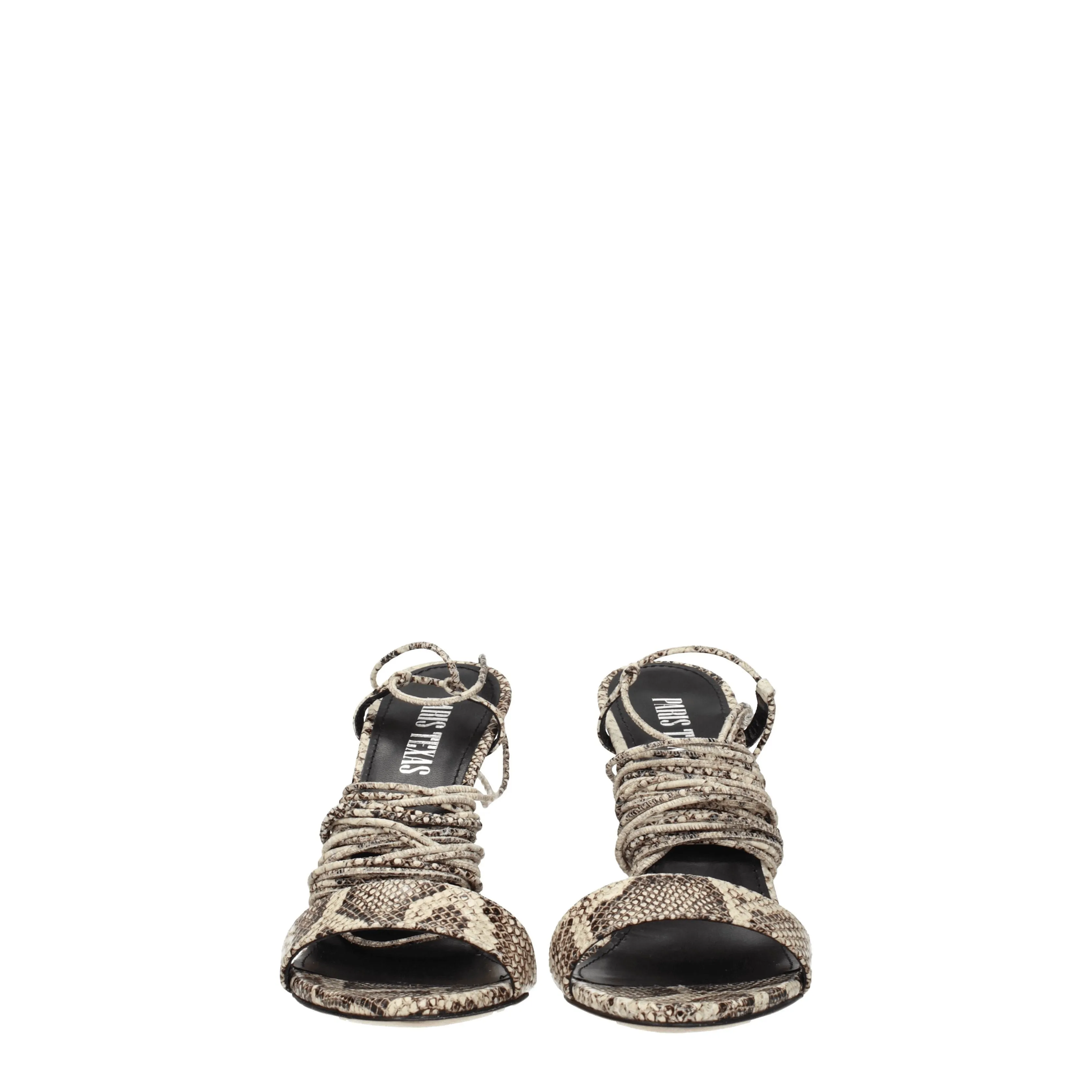 Paris Texas Femmes 's Sandals en cuir beige / rocher