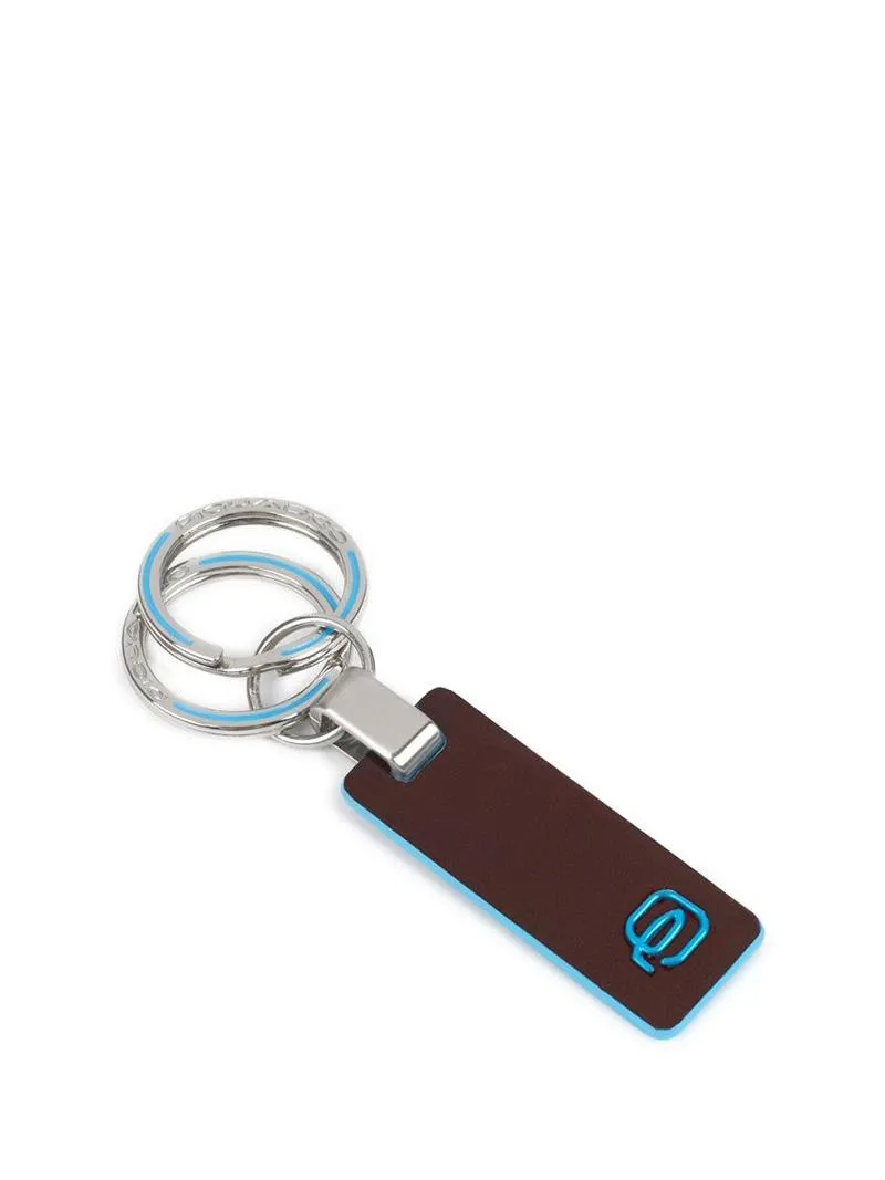 Piquadro Blue Square Porte-Clés En Cuir Acajou - Achetez À Prix Outlet!