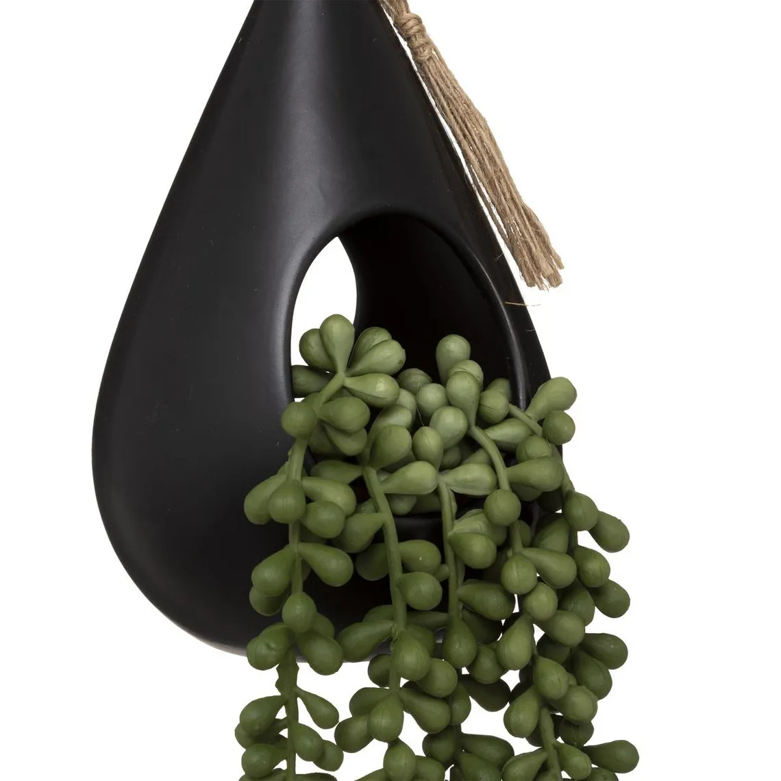 Plantes suspendues Goutte tropical noir en céramique | 3 Suisses