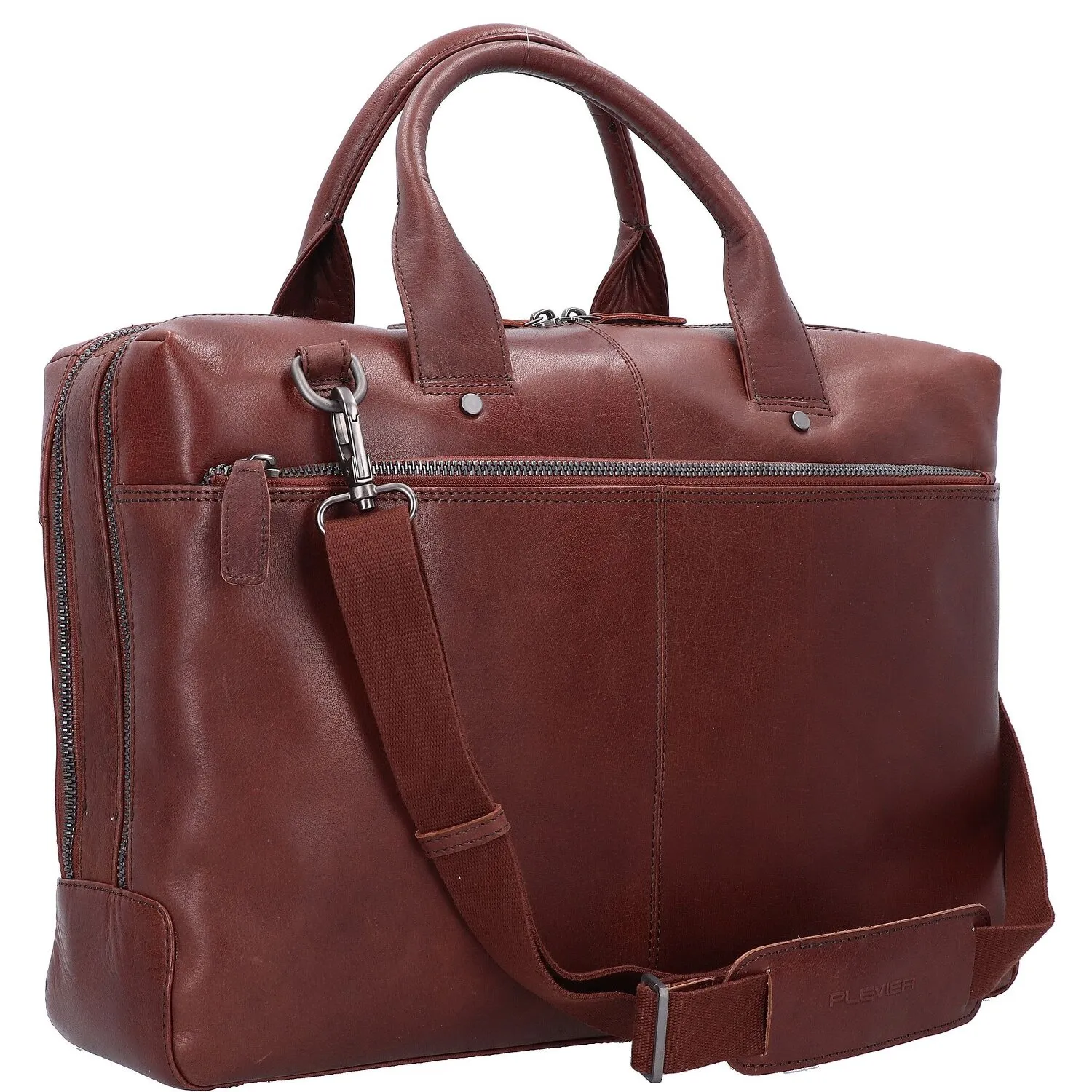 Plevier Rock Flint Porte-documents Protection RFID Cuir 41 cm Compartiment pour ordinateur portable
