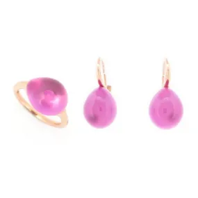 POMELLATO BAGUES rouge passion bague + boucles d'oreilles